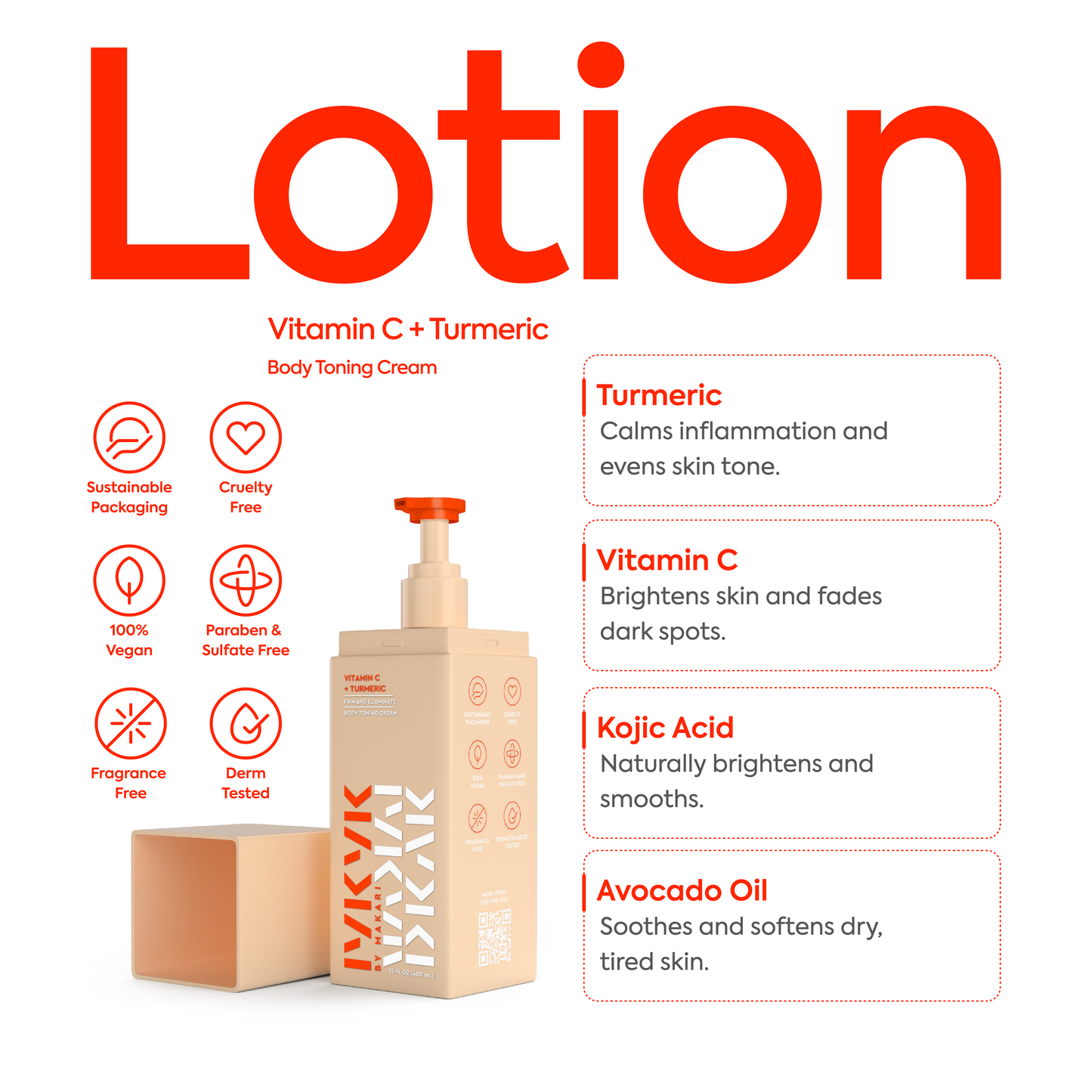 VITAMIN C + TURMERIC BODY TONING CREAM