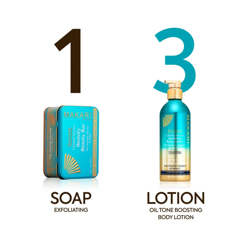 Makari blue crystal skin reviving body lotion