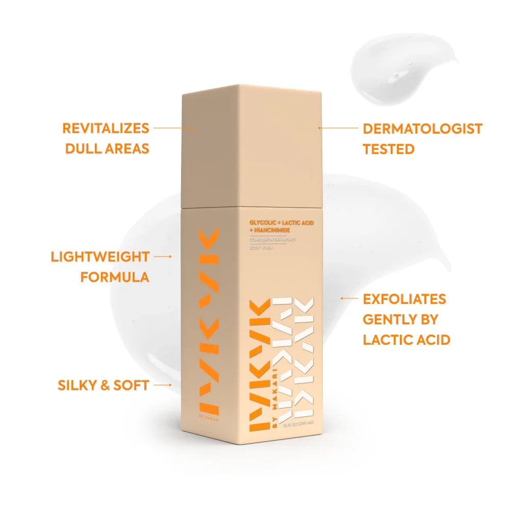 Gently Exfoliate with Lactic Acid Niacinamide Body Wash