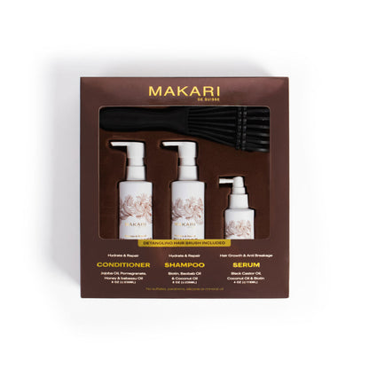 Makari hair set including shampoo + conditioner + serum