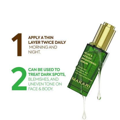 Fade stubborn dark spots with kojic azelaic acid kit