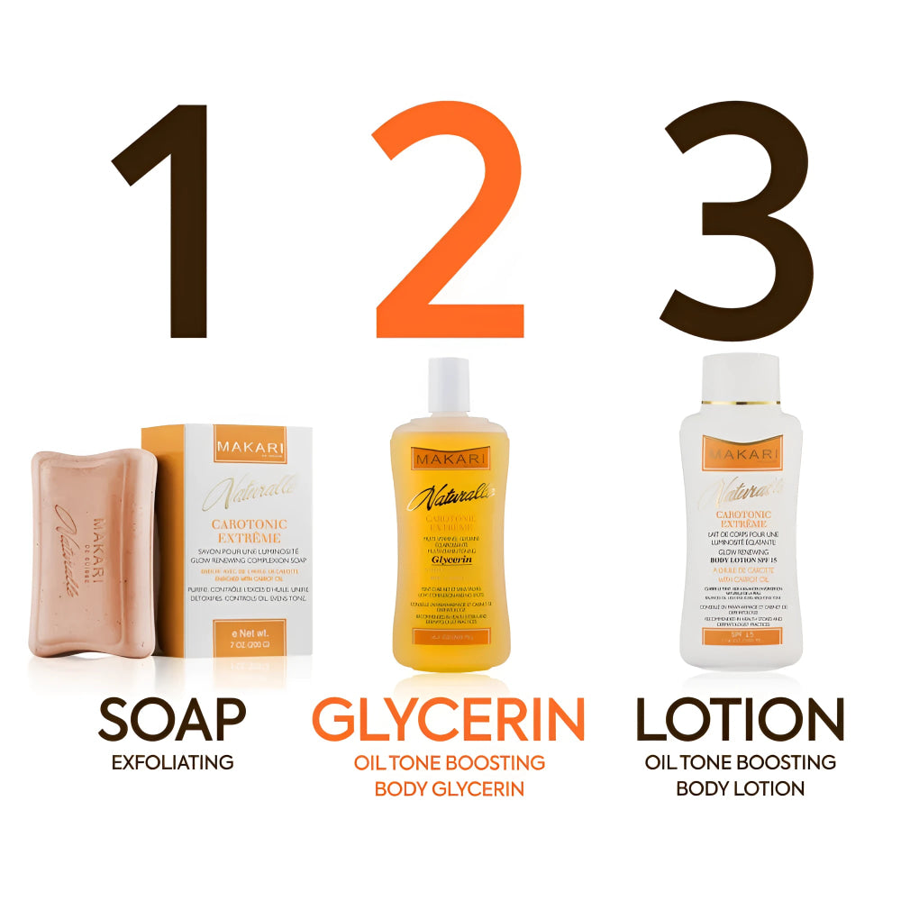Botanical brightening gift with skin-enriching carrot oil