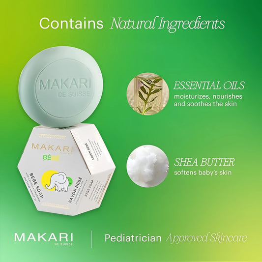 Makari mild baby soap with moisturising elaeis guineensis
